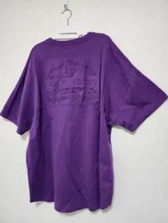 【CAMP7】エンボス ロゴ Tシャツ ビッグシルエット オーバーサイズ 紫 Lのサムネイル