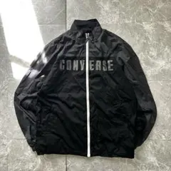 00s CONVERSE ナイロンジャケット ブルゾン 短丈 ブラック Y2K