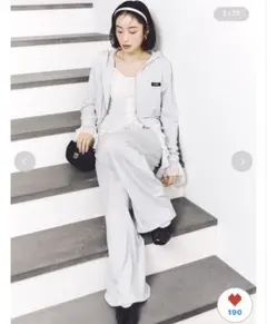 タグ付 セットアップ SLV snidel uvカットパーカー uvカットパンツ 