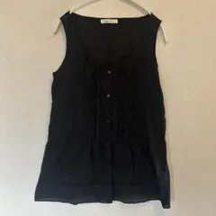 KETTY 薄手　ノースリーブ ブラウス ブラック　チュニック　M 夏服のサムネイル