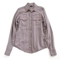 【DSQUARED2】ディースクエアード リネン混　ミリタリーシャツ 0278