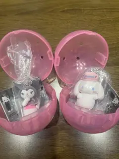 サンリオキャラクターズ　ミニチュアチャーム　ライブキャラクター　シナモン　クロミ