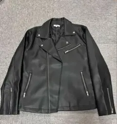 黒 ダブルライダースジャケット
