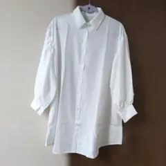 AL LA MODA ホワイト長袖シャツ