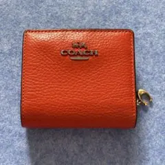 COACH コーチ オレンジ 財布 二つ折り財布 アウトレット 中古 美品のサムネイル