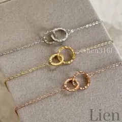 つけっぱなし♡ダブルリング　ブレスレット♡サージカルステンレス　アレルギー対応