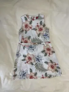 MANGO HOUSE キッズ 130cm ノースリーブ　ワンピース 花柄