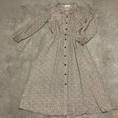 レイカズン　小花柄ロングシャツワンピース
