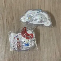 サンリオ　パッケージチャーム&チョコボ一口　セット　ハローキティ　シナモロール