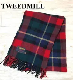 値下げ☆TWEEDMILL ツイードミル　大判 ストール ショール　チェック柄