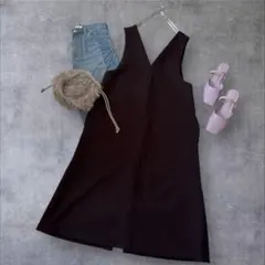 ★美品◆スローブイエナ◆ Vネックワンピース【手洗い可能】