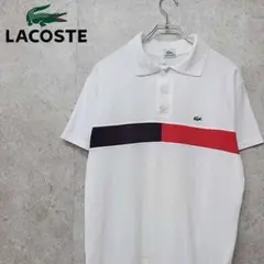 90s ラコステ LACOSTE ポロシャツ 刺繍トリコカラー L 古着