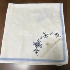 ROYAL COPENHAGEN ハンカチ ホワイト ブルーのサムネイル