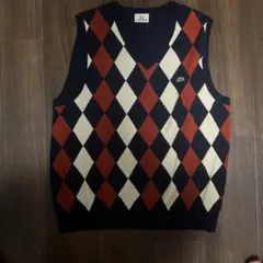 LACOSTE ダイヤモンドパターン ニットベスト