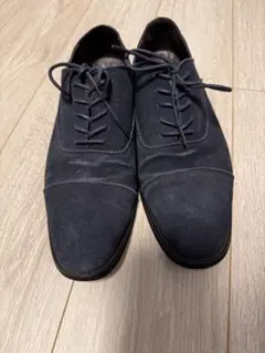 WINGOAL ネイビー スエード レースアップシューズ