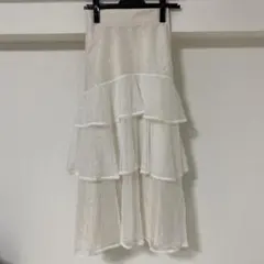 アイボリー ティアードロングスカート Sサイズ 新品未使用品【最終値下げ】