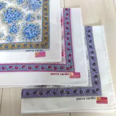 【新品未使用】 ピエールカルダン　ハンカチ　花柄　3枚セット レディース