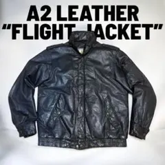 【日本製】80s A-2 牛革 中綿レザージャケット M 短丈 肉厚
