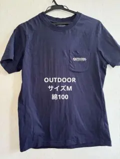 値下げ！OUTDOOR Tシャツ　Mサイズ　メンズ　レディース　ネイビーのサムネイル