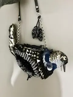 【美品】JAMIN PUECH 鳥型パーティーバッグ 刺繍 ショルダーバッグ