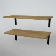 ランドリーウォールシェルフ　アイアンブラケット　カラー　ラスティックパイン　2個