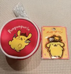 サンリオ ポムポムプリン 当たりくじ くじ マスコット ポーチ おまけワッペン