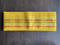 黄色のストライプデザイン 半幅帯
