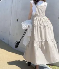 《JaVa ジャバコラボ》2wayティアードサロペットワンピース