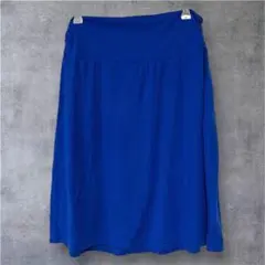 美品❣️一点物★フレアスカート ブルー　軽やか　シンプル