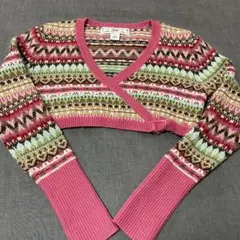 ❤︎子供服❤︎ GAP ニットボレロ　ピンク【140】