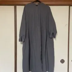 レディース　ワンピース 長袖 春物 秋物 グレー系 Freeサイズ