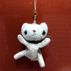 C+グレー猫♡ぬいぐるみ、キーホルダー　シナダナオコ