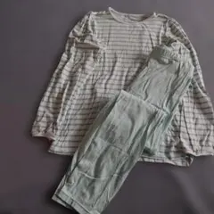 UNIQLO ストライプ 長袖パジャマ 160