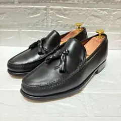 【外観美品】REGALブラックレザータッセルローファー 24.5cm