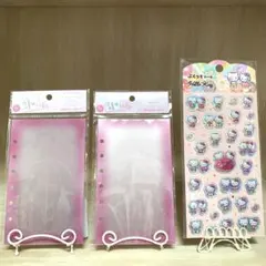☆【国内正規品】クーリアとうめいシールシート　ピンク×2＆ハローキティ シール