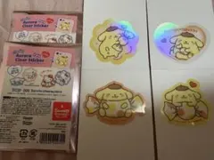 不二家サンリオ ミルキー オーロラクリアステッカー ポムポムプリン 4枚セット
