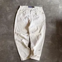 90s USA製 リーバイス シルバータブ バギー W38 ホワイト ワイド