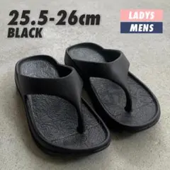 新品◇リカバリートングサンダル 黒 41-42 25.5-26cm 黒 ブラック