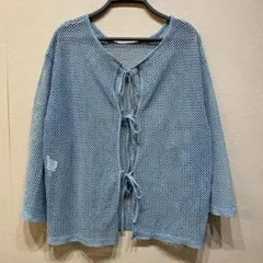 CIAOPANIC TYPY 2WAYコットンメッシュ編みリボンカーディガン