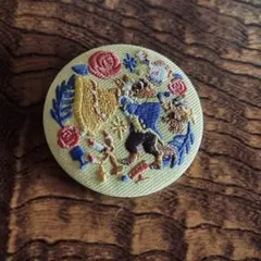 ディズニー 刺繍缶バッジ 美女と野獣
