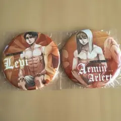 進撃の巨人 リヴァイ アルミン 缶バッジ 2個セット
