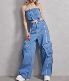 GYDA デニム カーゴパンツ セットアップのサムネイル