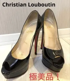 ルブタン ハイヒール エナメル 黒 22.5cm 人気 厚底