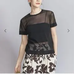 BEAUTY&YOUTH ポリエステルチュール ショートスリーブ Tシャツのサムネイル