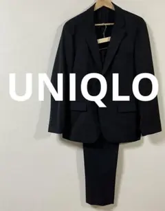 ユニクロ　感動ジャケット　感動パンツ　ウールライク　セットアップ　M　ネイビー