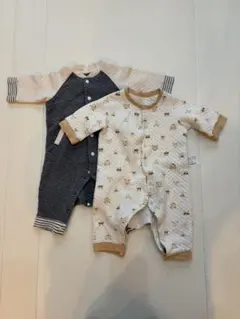 キルト　ロンパース　2枚セット