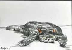 猫の水彩スケッチ 2025年