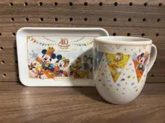 東京ディズニーリゾート 40周年記念 スーベニアマグカップとプレートセット