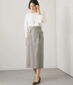 ANAYI アナイ　スカート　チェック柄