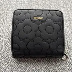 MARY QUANT ブラック 花柄 二つ折り財布